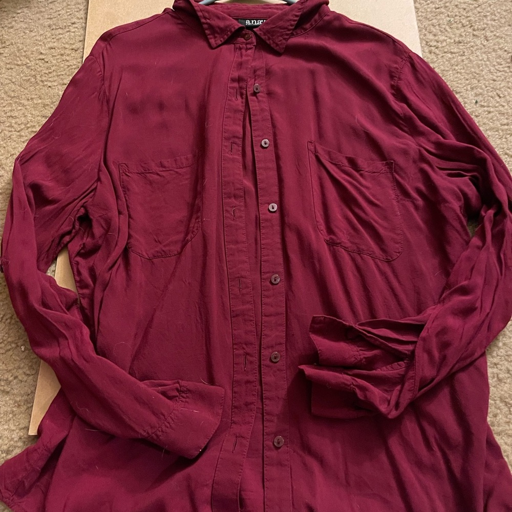 Dark red blouse